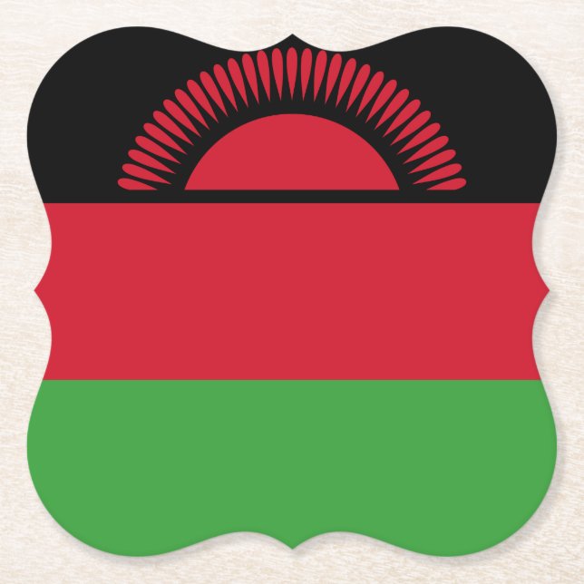 Posavasos De Papel Bandera de Malawi (Anverso)