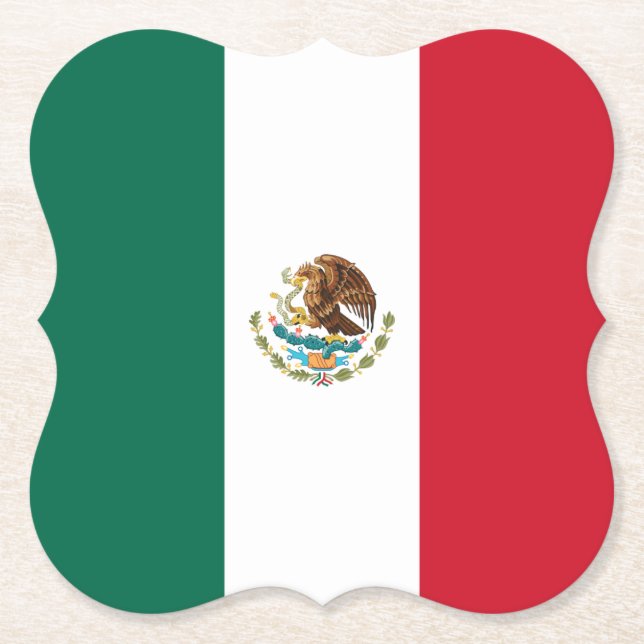 Posavasos De Papel Bandera de México (México) (Anverso)