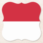 Posavasos De Papel Bandera de Mónaco<br><div class="desc">Productos de bandera mundial de personalizable - Por favor,  no dude en añadir su propio texto.</div>