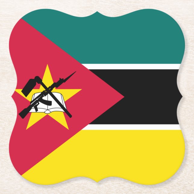 Posavasos De Papel Bandera de Mozambique (Anverso)