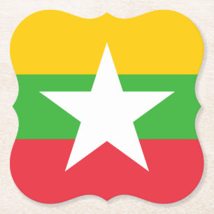Posavasos De Papel Bandera de Myanmar