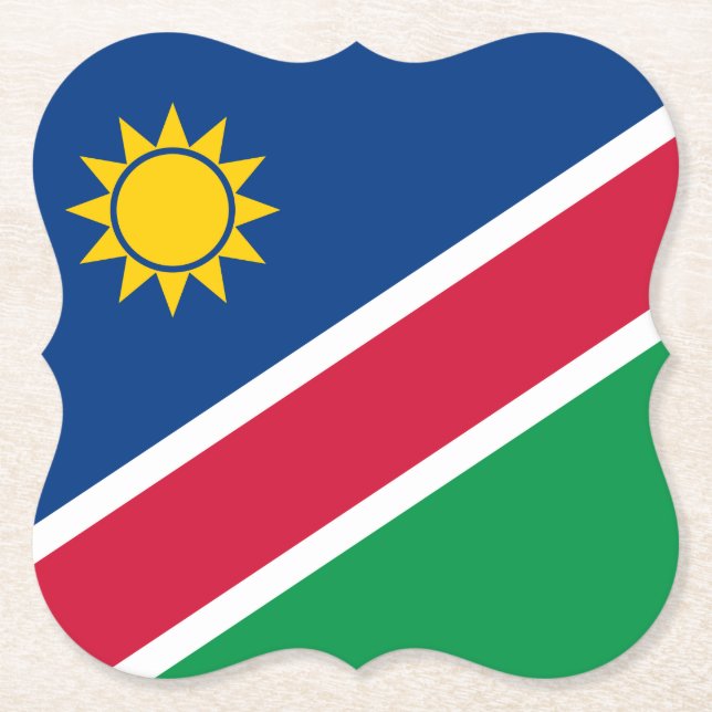 Posavasos De Papel Bandera de Namibia (Namibia) (Anverso)