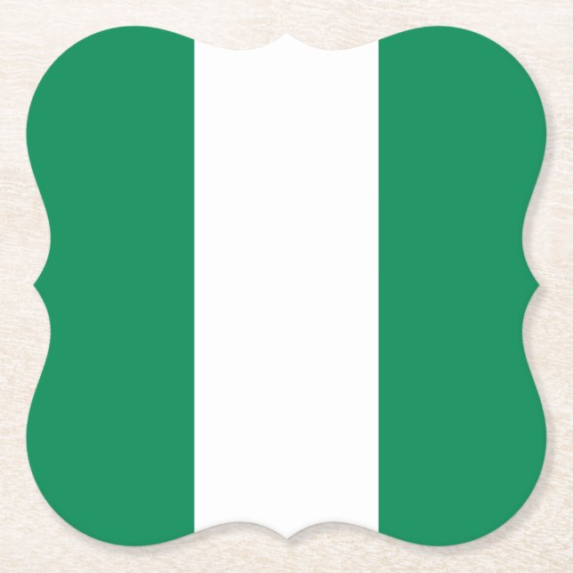 Posavasos De Papel Bandera de Nigeria (nigeriana) (Anverso)