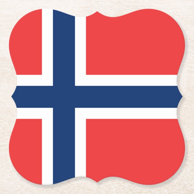 Posavasos De Papel Bandera de Noruega (noruego) (Anverso)