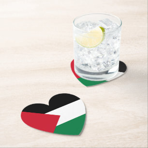 Posavasos De Papel Bandera de Palestina Amor Resiliencia Unidad Solid