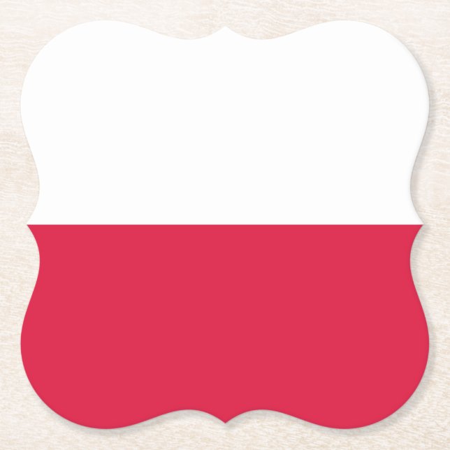 Posavasos De Papel Bandera de Polonia (polaca) (Anverso)