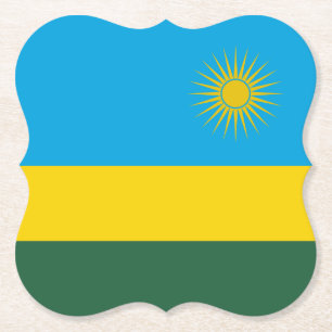 Posavasos De Papel Bandera de Ruanda