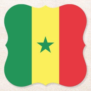 Posavasos De Papel Bandera de Senegal (senegalés)