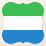 Posavasos De Papel Bandera de Sierra Leona<br><div class="desc">Productos de bandera mundial de personalizable - Por favor,  no dude en añadir su propio texto.</div>