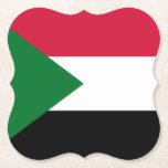 Posavasos De Papel Bandera de Sudán<br><div class="desc">Productos de bandera mundial de personalizable - Por favor,  no dude en añadir su propio texto.</div>