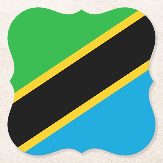 Posavasos De Papel Bandera de Tanzania (Anverso)