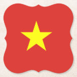 Posavasos De Papel Bandera de Vietnam (vietnamita)<br><div class="desc">Productos de bandera mundial de personalizable - Por favor,  no dude en añadir su propio texto.</div>