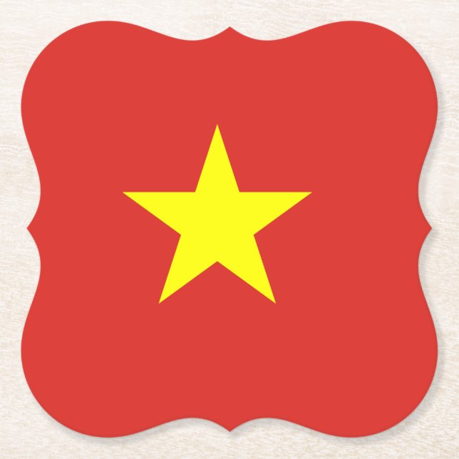 Posavasos De Papel Bandera de Vietnam (vietnamita) (Anverso)