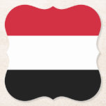 Posavasos De Papel Bandera de Yemen<br><div class="desc">Productos de bandera mundial de personalizable - Por favor,  no dude en añadir su propio texto.</div>