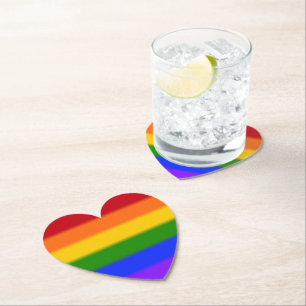 Posavasos De Papel Bandera del orgullo gay arcoiris caído