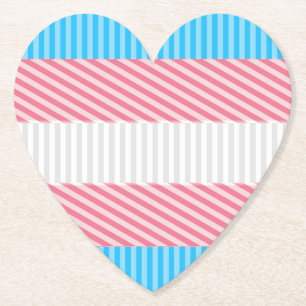 Posavasos De Papel Bandera del Orgullo Transgénero de Funky Boho Stri