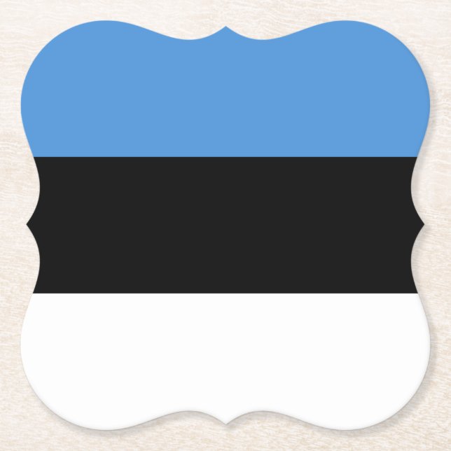 Posavasos De Papel Bandera estonia (Anverso)
