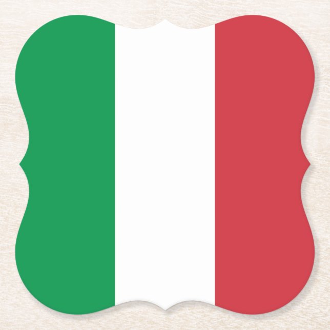 Posavasos De Papel Bandera italiana (Anverso)