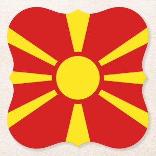 Posavasos De Papel Bandera macedonia (macedonia)