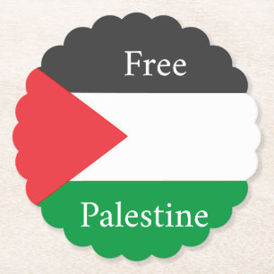 Posavasos De Papel Bandera palestina Free Palestine personalizada