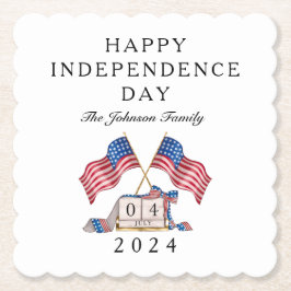 Posavasos De Papel Bandera Patriótica Estadounidense 4 De Julio