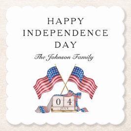 Posavasos De Papel Bandera Patriótica Estadounidense 4 De Julio