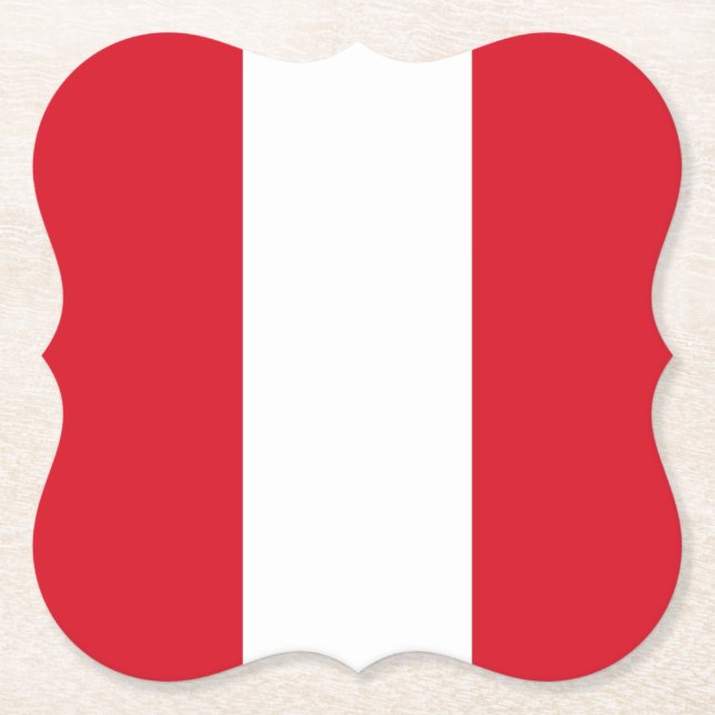 Posavasos De Papel Bandera peruana (Anverso)