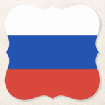 Posavasos De Papel Bandera rusa (rusa)<br><div class="desc">Productos de bandera mundial de personalizable - Por favor,  no dude en añadir su propio texto.</div>
