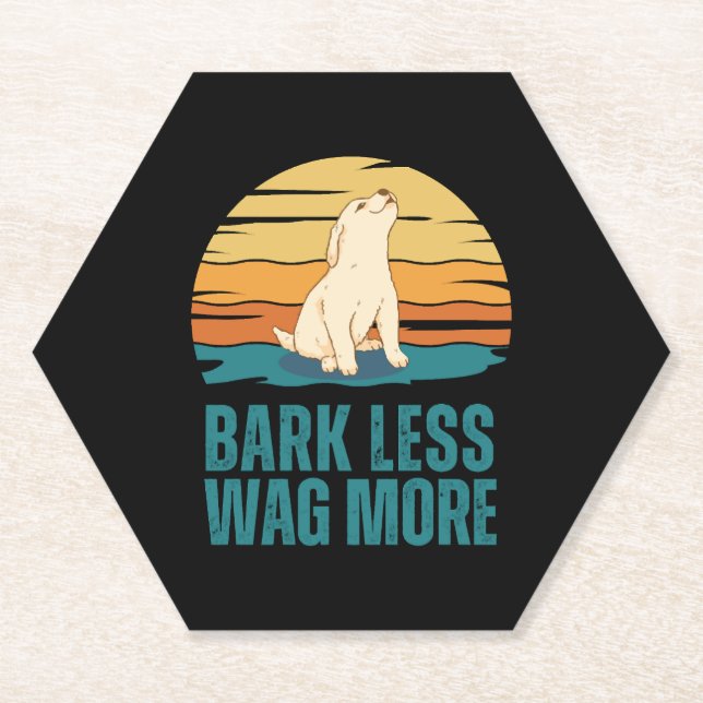Posavasos De Papel Barba Menos Masa Más Perro Cachorro (Anverso)