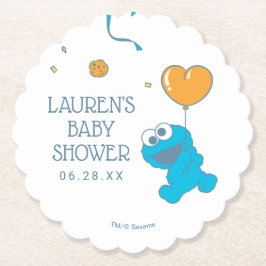 Posavasos De Papel Barrio Sésamo | Cookie Monster Baby Shower