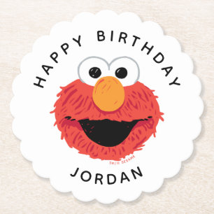 Posavasos De Papel Barrio Sésamo   Elmo Birthday Chalkboard