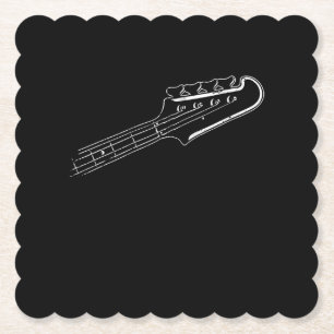 Posavasos De Papel Bass Player Bass Guitar Musical Design