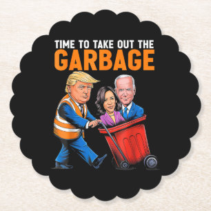 Posavasos De Papel Basura para Trump 2024 Divertido momento para saca