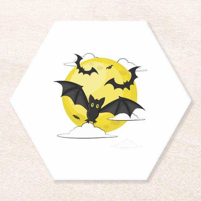 Posavasos De Papel Bat Halloween (Anverso)
