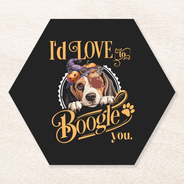 Posavasos De Papel Beagle Mom Halloween Dog Lover (Anverso)