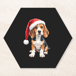 Posavasos De Papel Beagle Navidades Perro camiseta de manga larga
