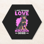 Posavasos De Papel Beauceron Dog Owner I Love Beaucerons<br><div class="desc">Beauceron Dog Owner I Love Beaucerons</div>