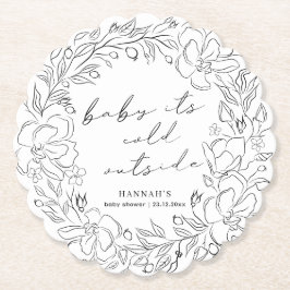 Posavasos De Papel Bebé elegante está frío fuera de la línea de ducha