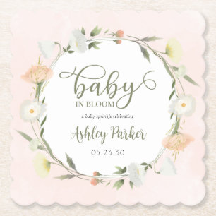 Posavasos De Papel Bebé en Flor Silvestre Baby Sprinkle