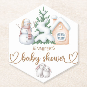Posavasos De Papel Bebé, hace frío afuera de la ducha de bebé