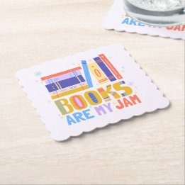 Posavasos De Papel Bebé Scalloped de Papel 'Los Libros Son Mi Pasión'