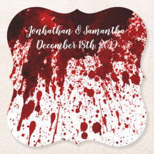 Posavasos De Papel Beber Ataques Splatter Vampiro Gótico Horro