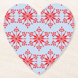 Posavasos De Papel Beber de copos de nieve festivo