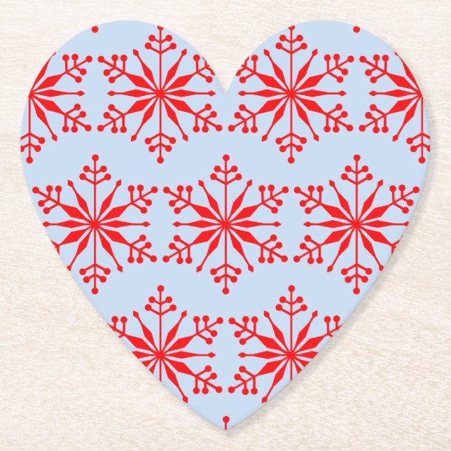 Posavasos De Papel Beber de copos de nieve festivo (Anverso)