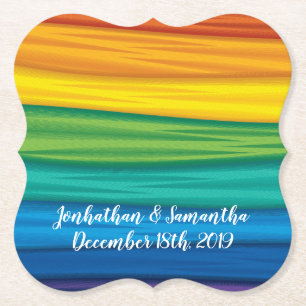 Posavasos De Papel Beber de las montañas lgbtq bandera arcoíris lesbi