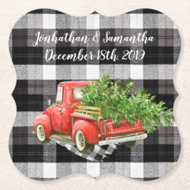 Posavasos De Papel Beber Navidades de papel de búfalo XMAS