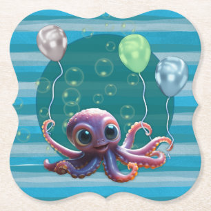 Posavasos De Papel Bebés de papel Octopus