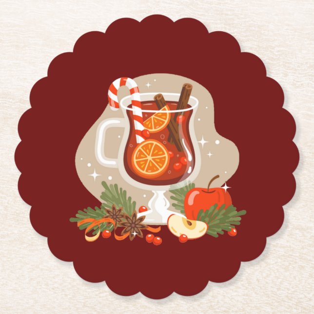 Posavasos De Papel Bebida de Navidad  (Anverso)