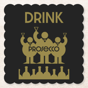 Posavasos De Papel Bebidas de vino Prosecco