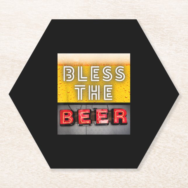 Posavasos De Papel Beer Lover | Bless The Beer (Anverso)